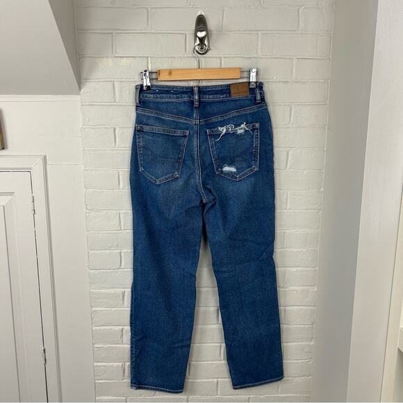 American Eagle High Rise Mom Straight Distressed Jeans Size 6 - Picture 11 of 11